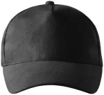 Casquette en coton 5 panneaux, noir