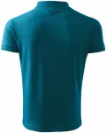 Polo ample homme, turquoise foncé