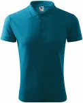 Polo ample homme, turquoise foncé