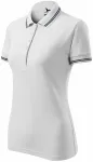 Polo contrasté pour femme, blanche