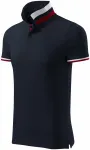 Polo homme col montant, bleu foncé