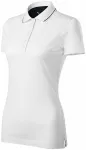 Polo mercerisé élégant pour femme, blanche