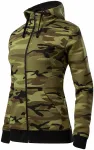 Sweat camouflage femme, camouflage vert