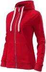 Sweat-shirt contrasté à capuche pour femme, formula red