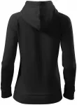 Sweat-shirt contrasté à capuche pour femme, noir Sweat-shirt contrasté à capuche pour femme, noir