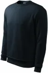 Sweat-shirt homme/enfant sur la tête, sans capuche, bleu foncé