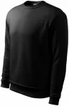 Sweat-shirt homme/enfant sur la tête, sans capuche, noir