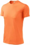 T-shirt à encolure asymétrique, néon mandarin