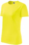 T-shirt classique pour femme, jaune citron