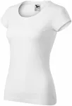 T-shirt coupe slim femme à encolure ronde, blanche