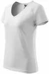 T-shirt coupe slim femme à manches raglan, blanche