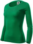 T-shirt femme à manches longues, herbe verte