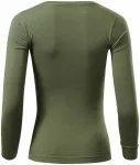 T-shirt femme à manches longues, khaki T-shirt femme à manches longues, khaki
