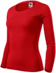 T-shirt femme à manches longues, rouge T-shirt femme à manches longues, rouge