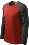T-shirt homme contrasté à manches longues, rouge marlboro
