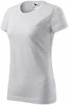 T-shirt simple femme, marbre gris clair