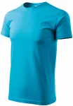 T-shirt simple homme, turquoise