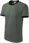 T-shirt unisexe contrasté, ardoise sombre