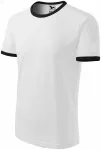 T-shirt unisexe contrasté, blanche