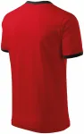 T-shirt unisexe contrasté, rouge T-shirt unisexe contrasté, rouge