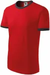 T-shirt unisexe contrasté, rouge T-shirt unisexe contrasté, rouge