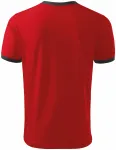T-shirt unisexe contrasté, rouge T-shirt unisexe contrasté, rouge