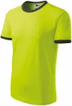 T-shirt unisexe contrasté, vert citron