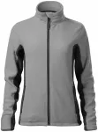 Veste contrastée en molleton pour femme, gris clair Veste contrastée en molleton pour femme, gris clair