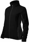 Veste contrastée en molleton pour femme, noir